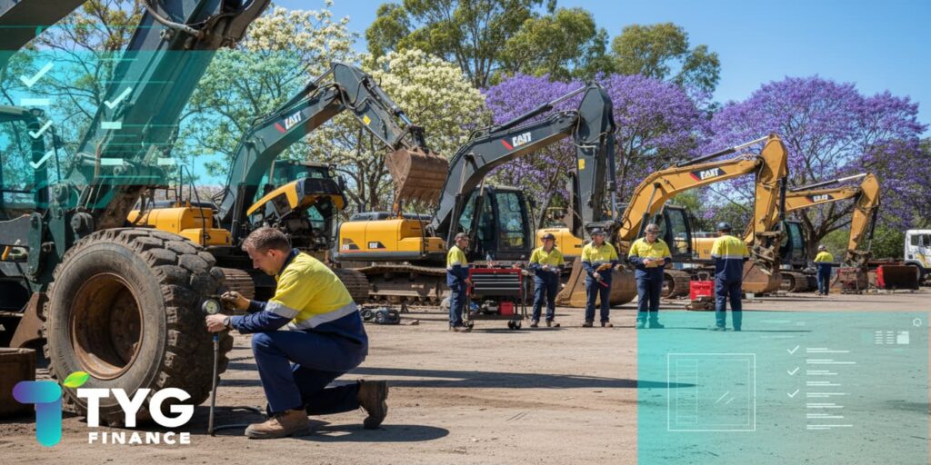 workers doing spring maintenance checks supported by TYG Finance fleet finance solutions