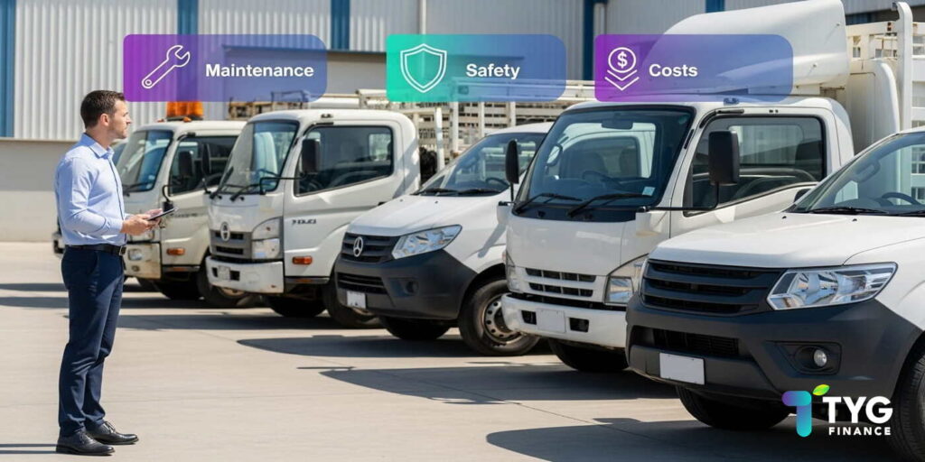 A business man evaluating fleet upgrades after securing fleet business vehicle finance from TYG Finance