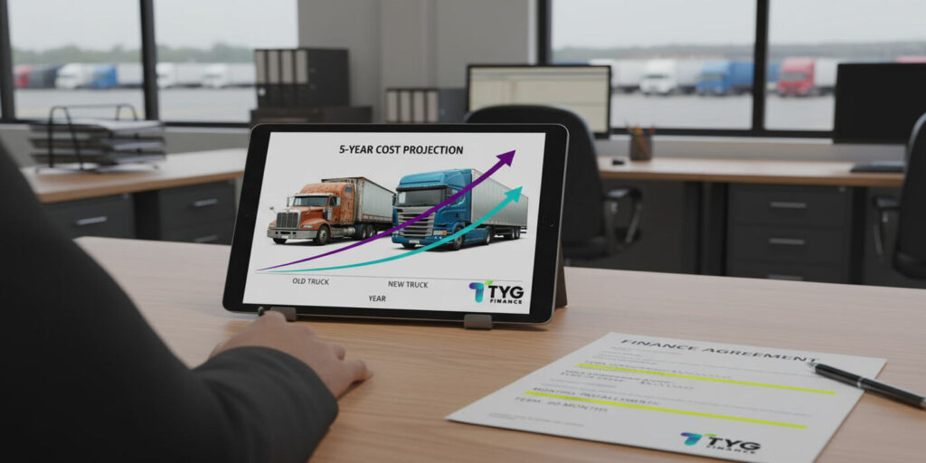 A business owner doing fleet replacement planning after securing fleet finance from TYG finance