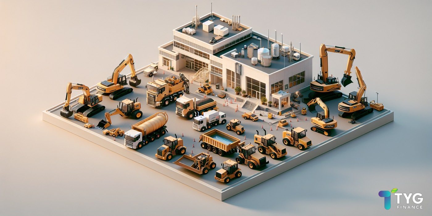 Contractor reviewing plant and equipment on a major project site